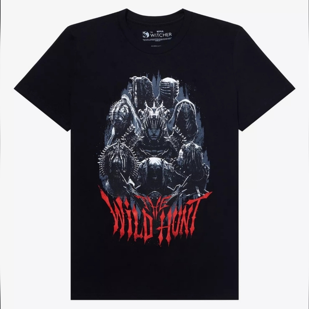 Witcher Wild Hunt Graphic Tee Geralt of Rivia Shirt Gaming Cottage Sz Med New